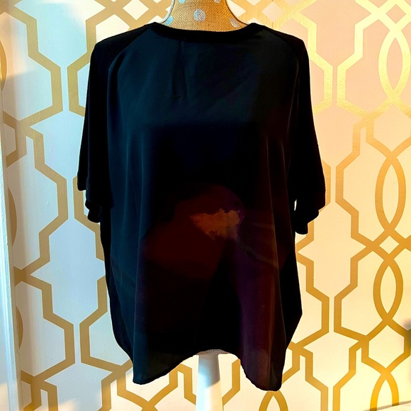 All Saints short sleeve sweater with abstract design S/M - Picture 2 of 6